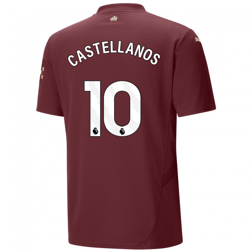 Kandiny Kinderen Deyna Castellanos #10 Kastanjebruin Thuisshirt Derde Tenue 2024/25 T-Shirt