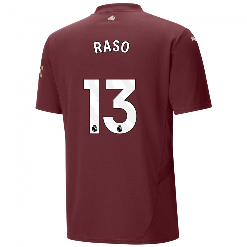 Kandiny Niño Camiseta Hayley Raso #13 Granate Equipación Tercera 2024/25 La Camisa