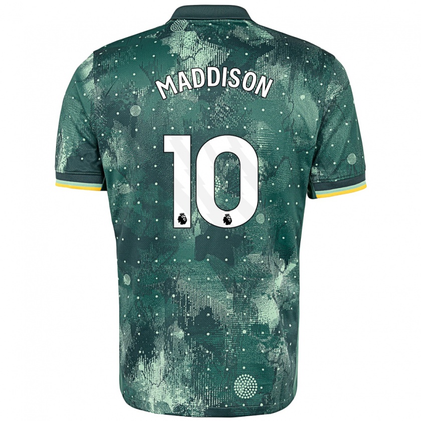 Kandiny Kinderen James Maddison #10 Muntgroen Thuisshirt Derde Tenue 2024/25 T-Shirt