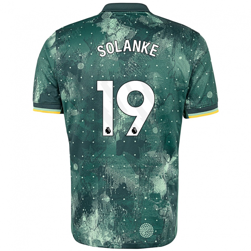 Kandiny Kinderen Dominic Solanke #19 Muntgroen Thuisshirt Derde Tenue 2024/25 T-Shirt