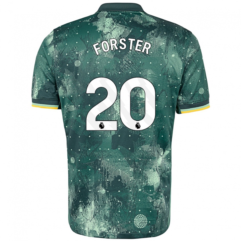 Kandiny Kinderen Fraser Forster #20 Muntgroen Thuisshirt Derde Tenue 2024/25 T-Shirt