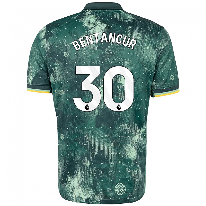 Kandiny Criança Camisola Rodrigo Bentancur #30 Verde Menta Terceiro 2024/25 Camisa Brasil