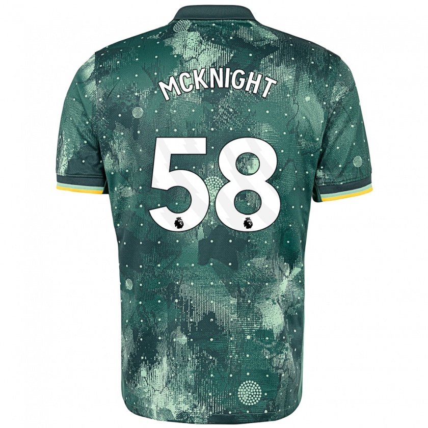 Kandiny Kinderen Maxwell Mcknight #58 Muntgroen Thuisshirt Derde Tenue 2024/25 T-Shirt