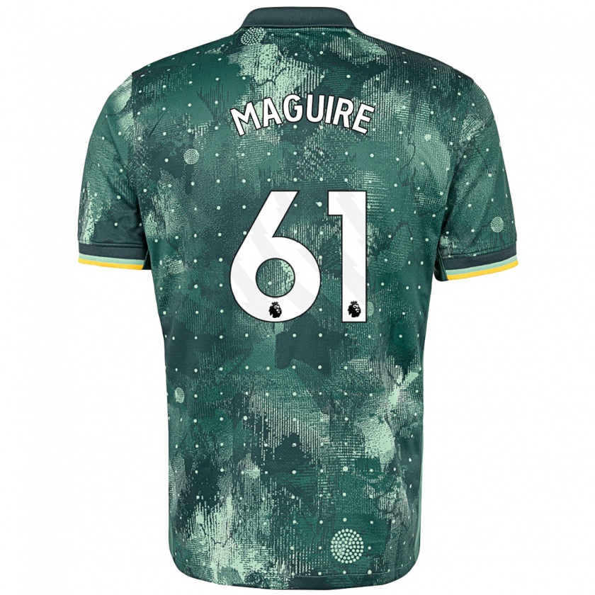 Kandiny Kinderen Aaron Maguire #61 Muntgroen Thuisshirt Derde Tenue 2024/25 T-Shirt