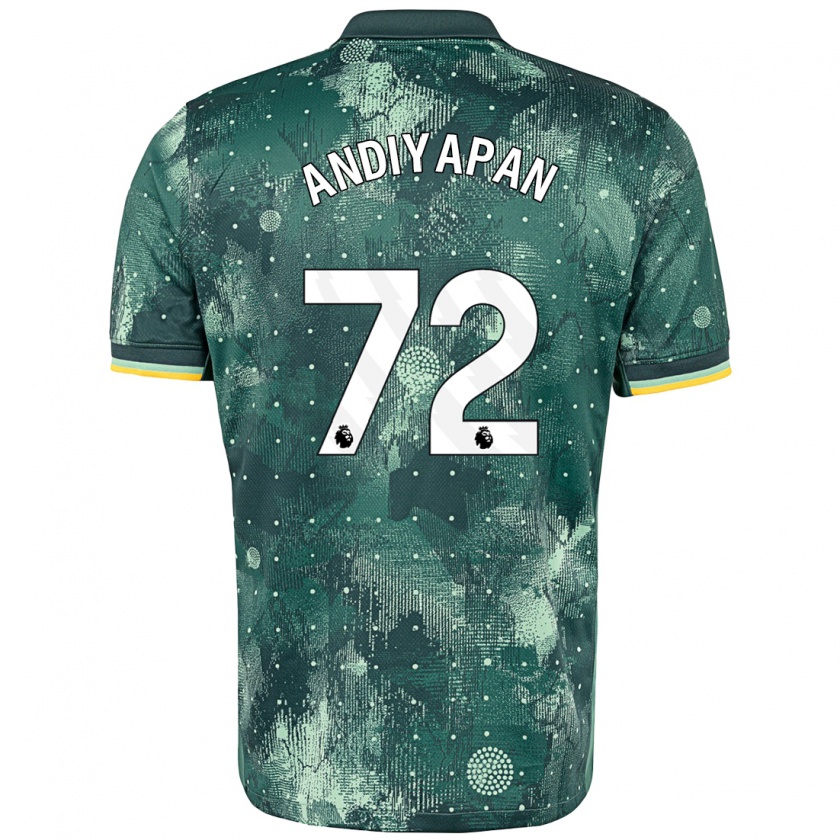 Kandiny Kinderen William Andiyapan #72 Muntgroen Thuisshirt Derde Tenue 2024/25 T-Shirt