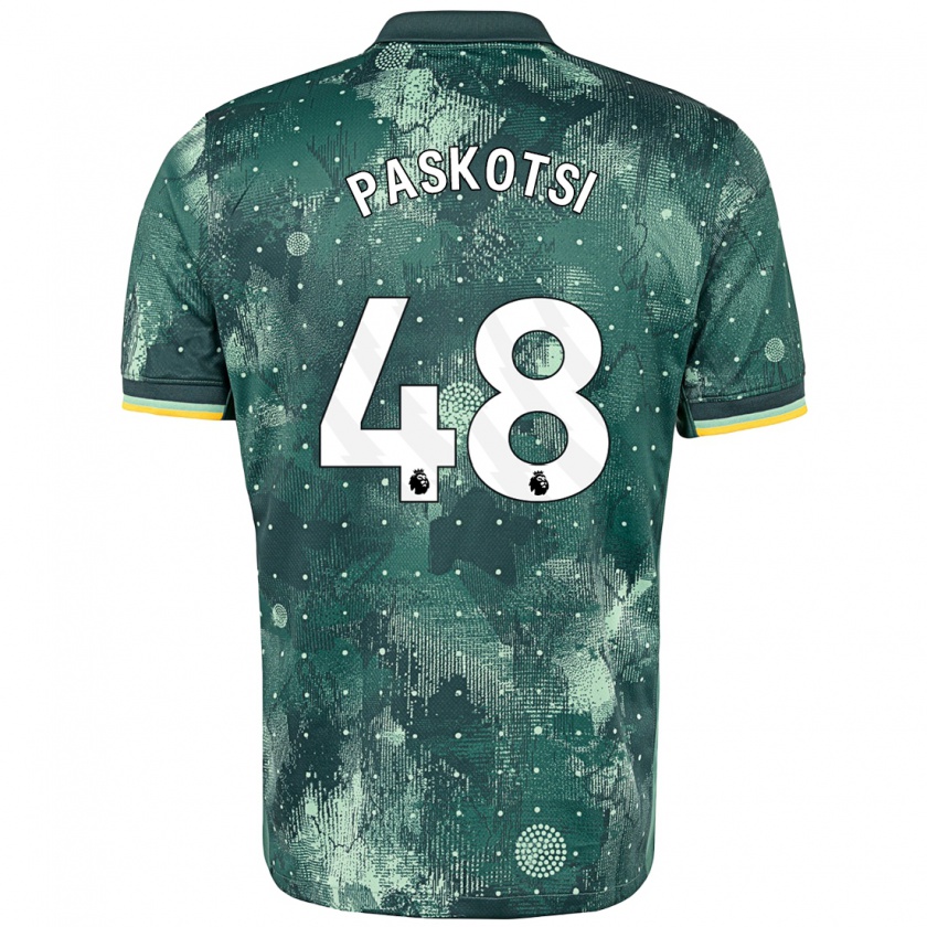 Kandiny Kinderen Maksim Paskotsi #48 Muntgroen Thuisshirt Derde Tenue 2024/25 T-Shirt België