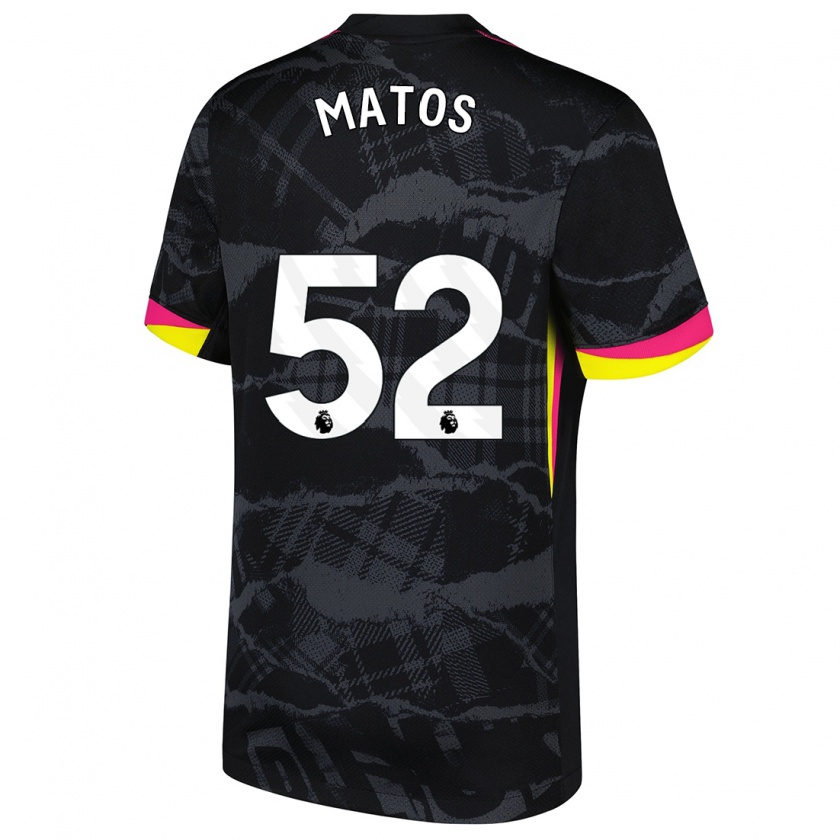 Kandiny Kinderen Alex Matos #52 Zwartroze Thuisshirt Derde Tenue 2024/25 T-Shirt België