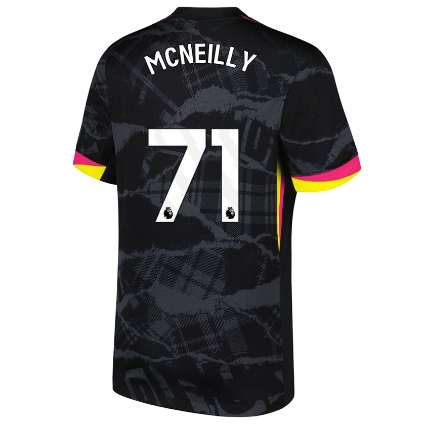 Kandiny Kinderen Donnell Mcneilly #71 Zwartroze Thuisshirt Derde Tenue 2024/25 T-Shirt