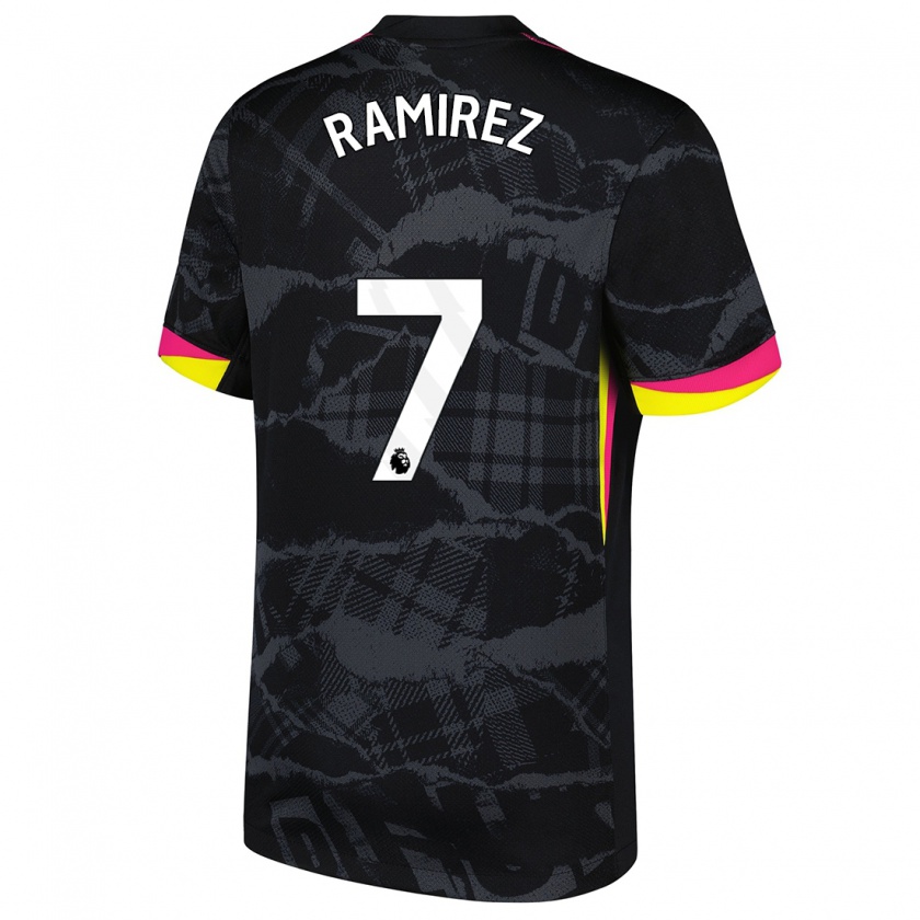 Kandiny Niño Camiseta Mayra Ramírez #7 Negro Rosa Equipación Tercera 2024/25 La Camisa