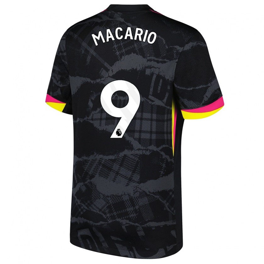 Kandiny Kinder Catarina Macario #9 Schwarz Rosa Ausweichtrikot Trikot 2024/25 T-Shirt Österreich