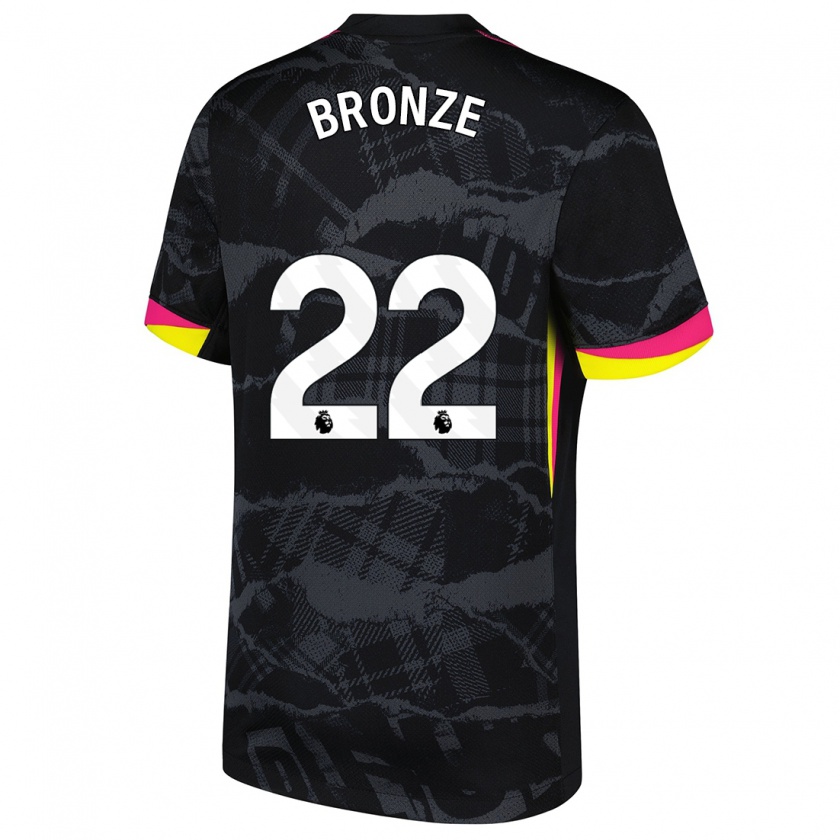 Kandiny Kinderen Lucy Bronze #22 Zwartroze Thuisshirt Derde Tenue 2024/25 T-Shirt