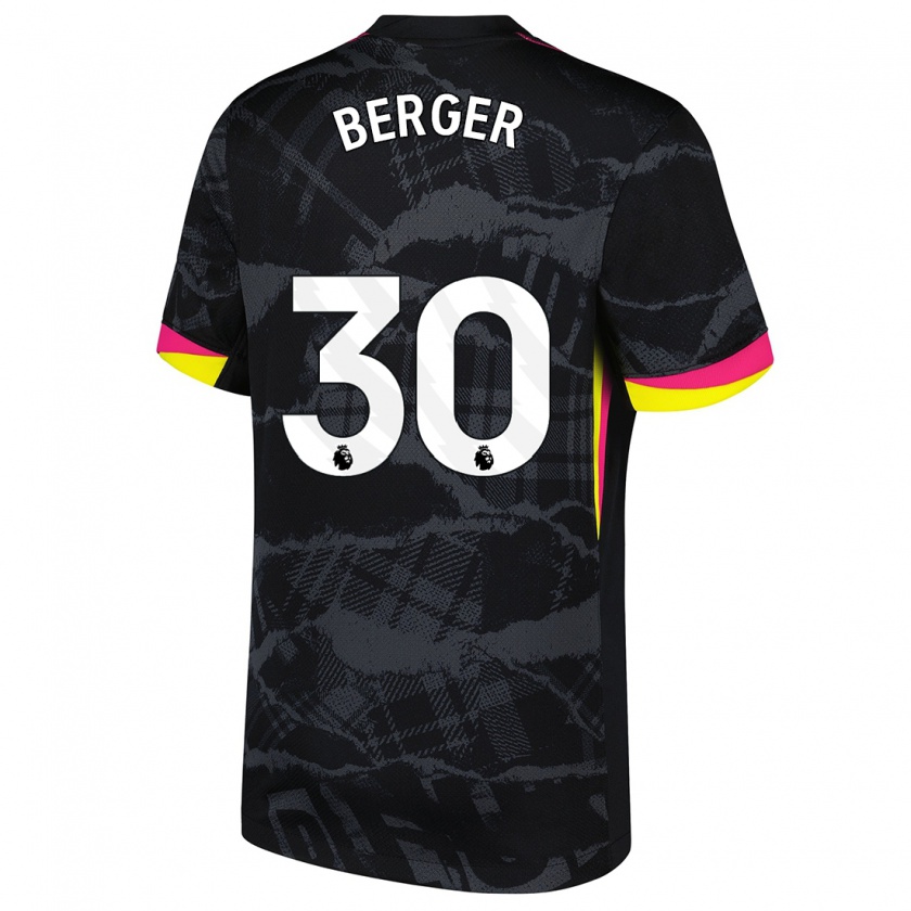 Kandiny Kinder Ann-Katrin Berger #30 Schwarz Rosa Ausweichtrikot Trikot 2024/25 T-Shirt Österreich