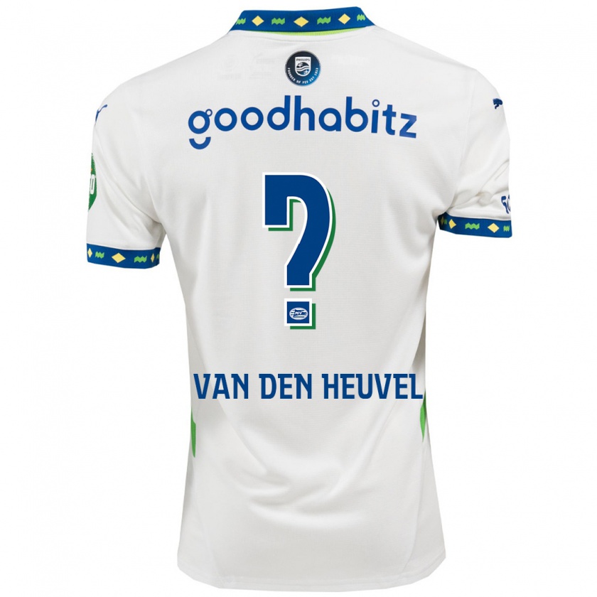 Kandiny Bambino Maglia Tim Van Den Heuvel #0 Bianco Blu Scuro Kit Gara Third 2024/25 Maglietta