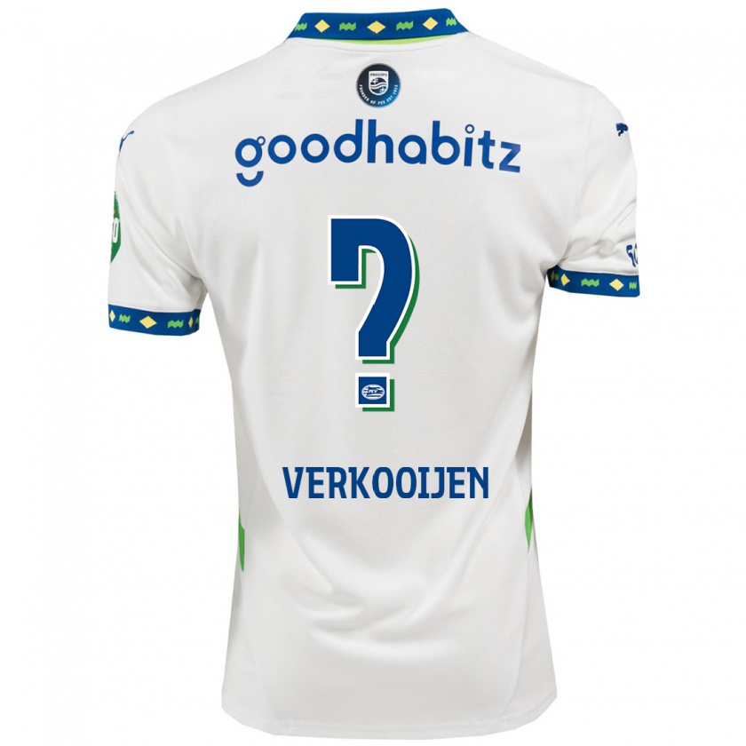 Kandiny Kinderen Nicolas Verkooijen #0 Wit Donkerblauw Thuisshirt Derde Tenue 2024/25 T-Shirt