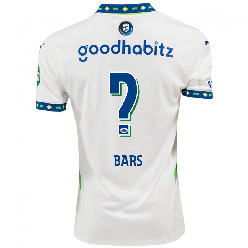 Kandiny Bambino Maglia Emir Bars #0 Bianco Blu Scuro Kit Gara Third 2024/25 Maglietta