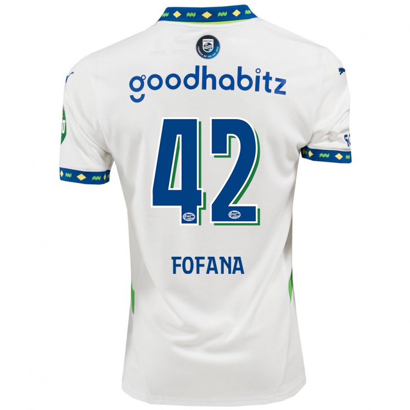 Kandiny Kinder Fodé Fofana #42 Weiß Dunkelblau Ausweichtrikot Trikot 2024/25 T-Shirt Österreich