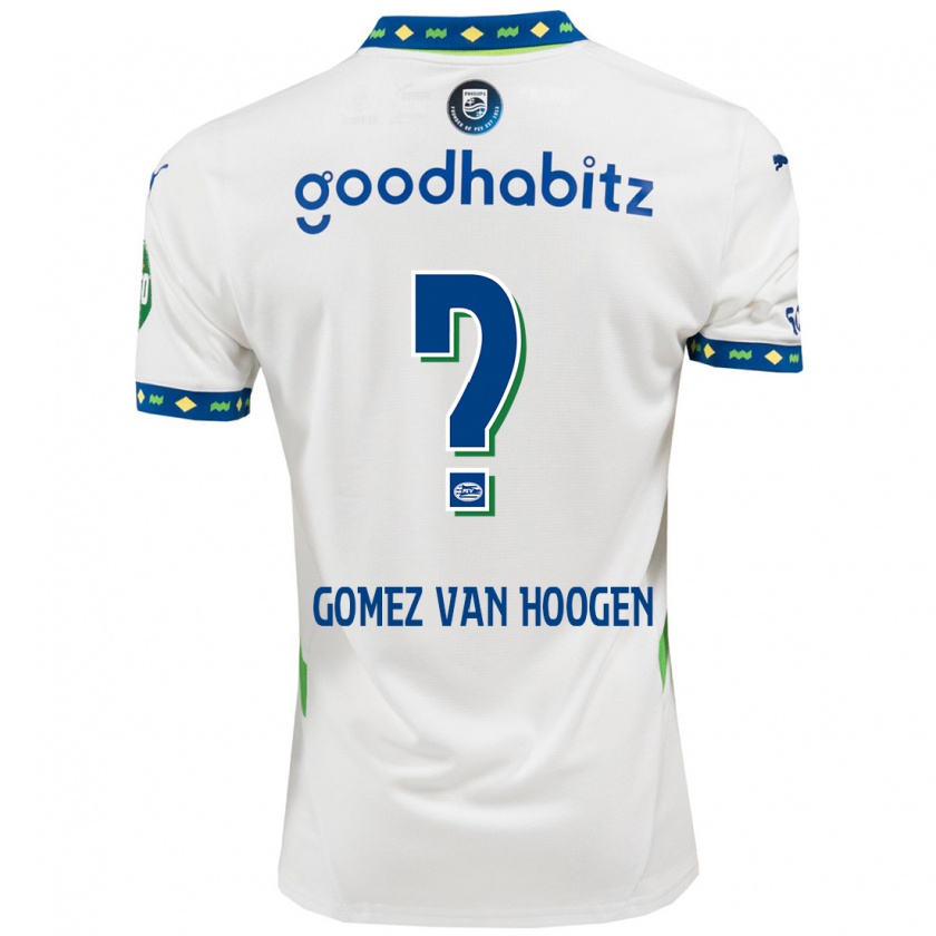 Kandiny Bambino Maglia Samuel Gomez Van Hoogen #0 Bianco Blu Scuro Kit Gara Third 2024/25 Maglietta