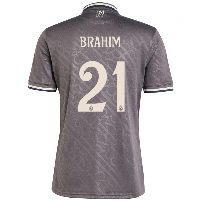 Kandiny Kinderen Brahim Díaz #21 Houtskool Thuisshirt Derde Tenue 2024/25 T-Shirt