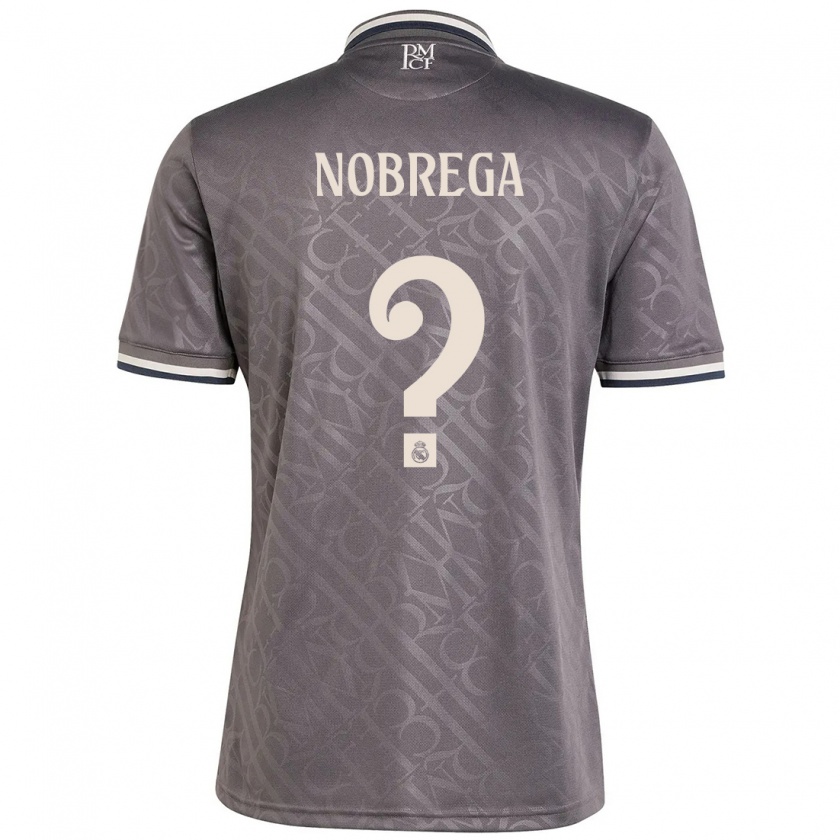 Kandiny Bambino Maglia Abraham Nobrega #0 Antracite Kit Gara Third 2024/25 Maglietta