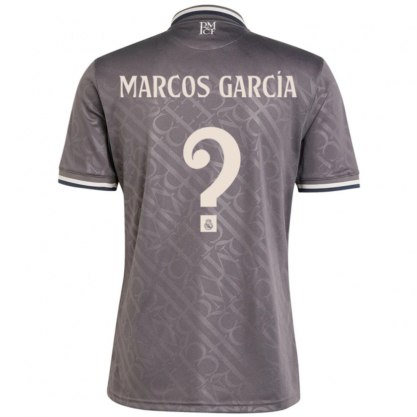 Kandiny Kinderen Marcos García #0 Houtskool Thuisshirt Derde Tenue 2024/25 T-Shirt