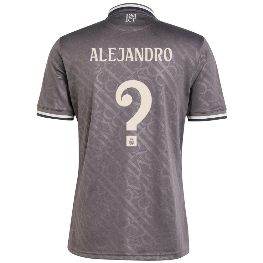 Kandiny Bambino Maglia Alejandro Hernández #0 Antracite Kit Gara Third 2024/25 Maglietta