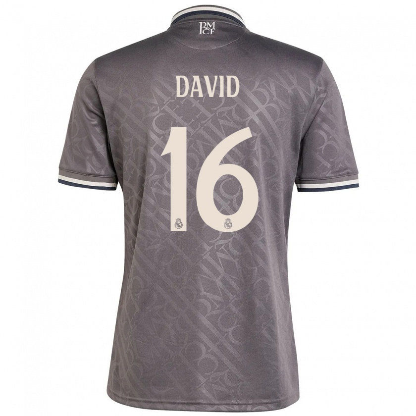 Kandiny Kinder Antonio David #16 Anthrazit Ausweichtrikot Trikot 2024/25 T-Shirt Österreich