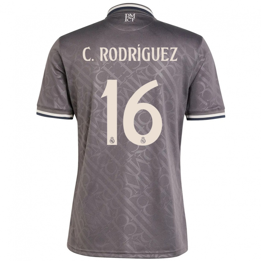 Kandiny Kinderen Carlos Rodríguez #16 Houtskool Thuisshirt Derde Tenue 2024/25 T-Shirt