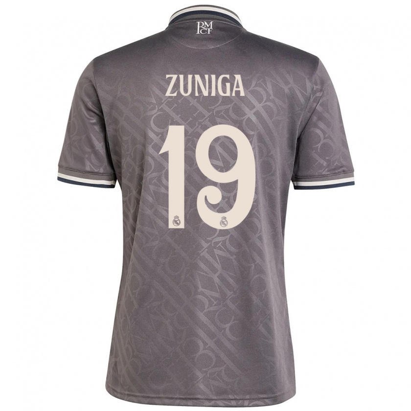 Kandiny Niño Camiseta Loren Zúñiga #19 Carbón Equipación Tercera 2024/25 La Camisa