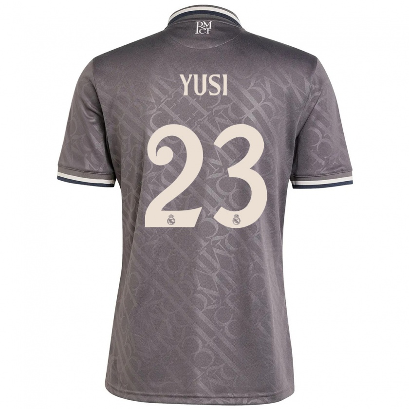 Kandiny Kinderen Youssef Enríquez #23 Houtskool Thuisshirt Derde Tenue 2024/25 T-Shirt