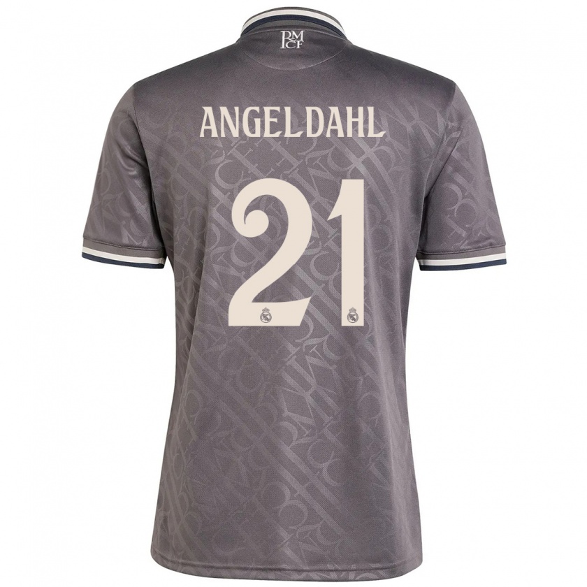 Kandiny Kinderen Filippa Angeldahl #21 Houtskool Thuisshirt Derde Tenue 2024/25 T-Shirt