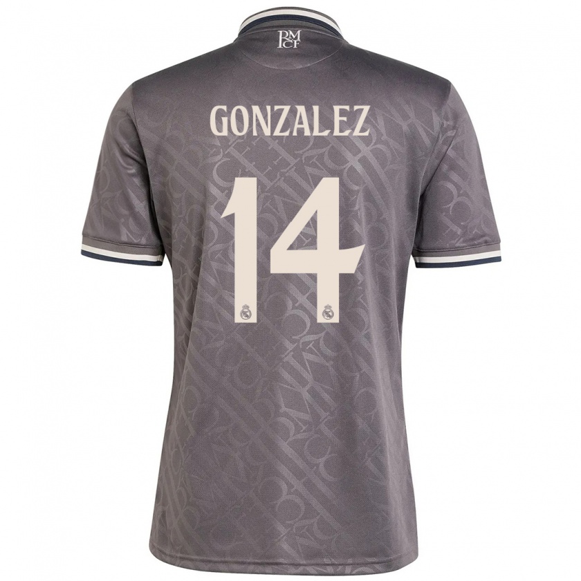 Kandiny Kinderen David González #14 Houtskool Thuisshirt Derde Tenue 2024/25 T-Shirt België