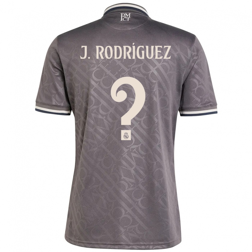 Kandiny Kinderen Juan Rodríguez #0 Houtskool Thuisshirt Derde Tenue 2024/25 T-Shirt