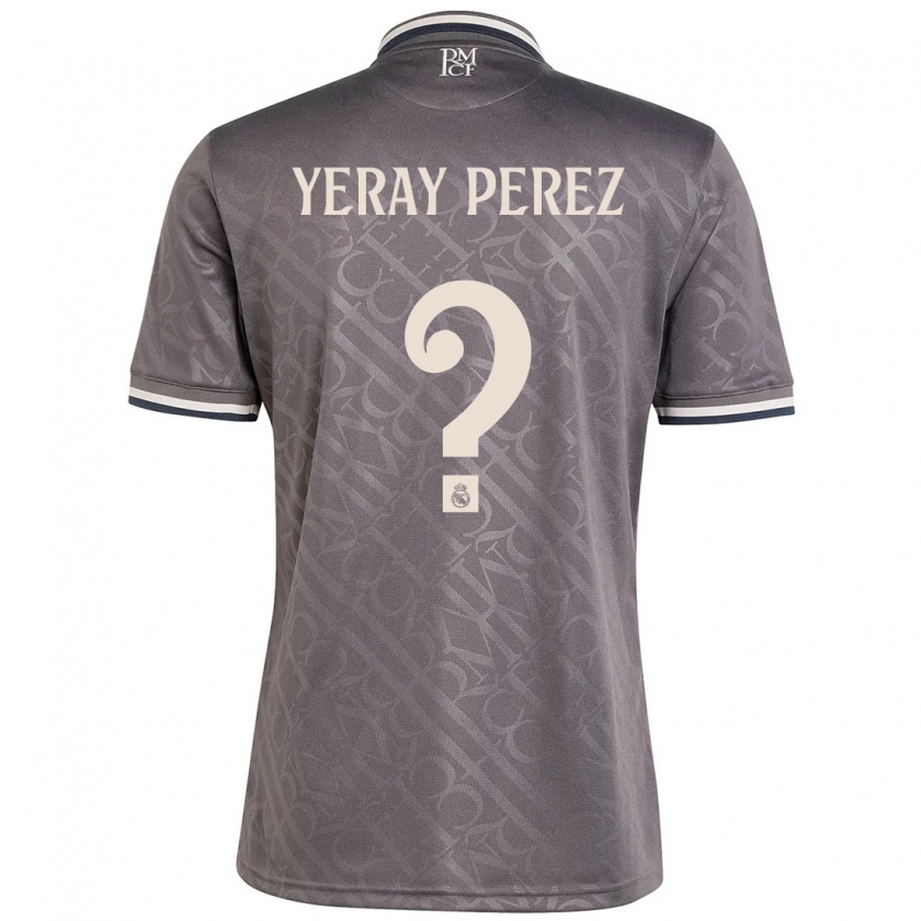 Kandiny Kinderen Yeray Perez #0 Houtskool Thuisshirt Derde Tenue 2024/25 T-Shirt