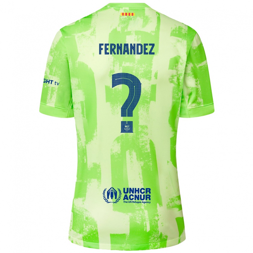 KandinyキッズPedro Fernández#0ライムサードユニフォームシャツ2024/25ジャージーユニフォーム