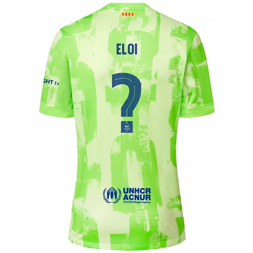 Kandiny Kinderen Eloi Gómez #0 Limoen Thuisshirt Derde Tenue 2024/25 T-Shirt