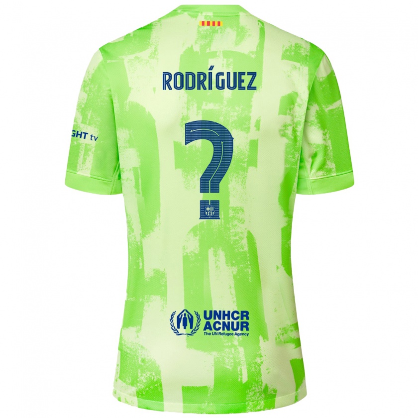 Kandiny Bambino Maglia Alfredo Rodríguez #0 Lime Kit Gara Third 2024/25 Maglietta