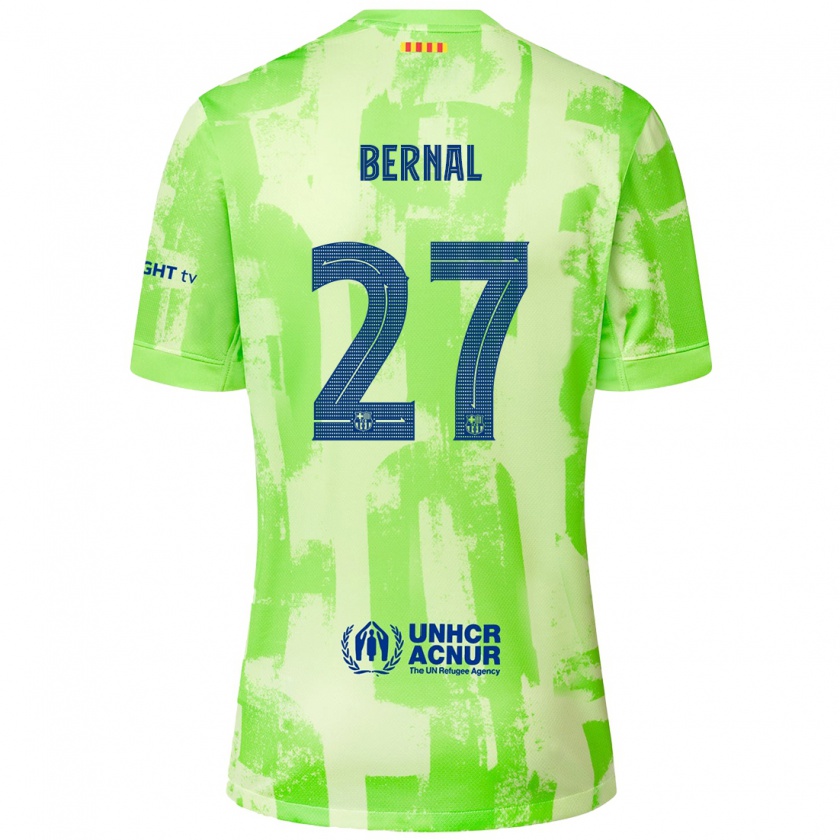 Kandiny Kinderen Marc Bernal #27 Limoen Thuisshirt Derde Tenue 2024/25 T-Shirt