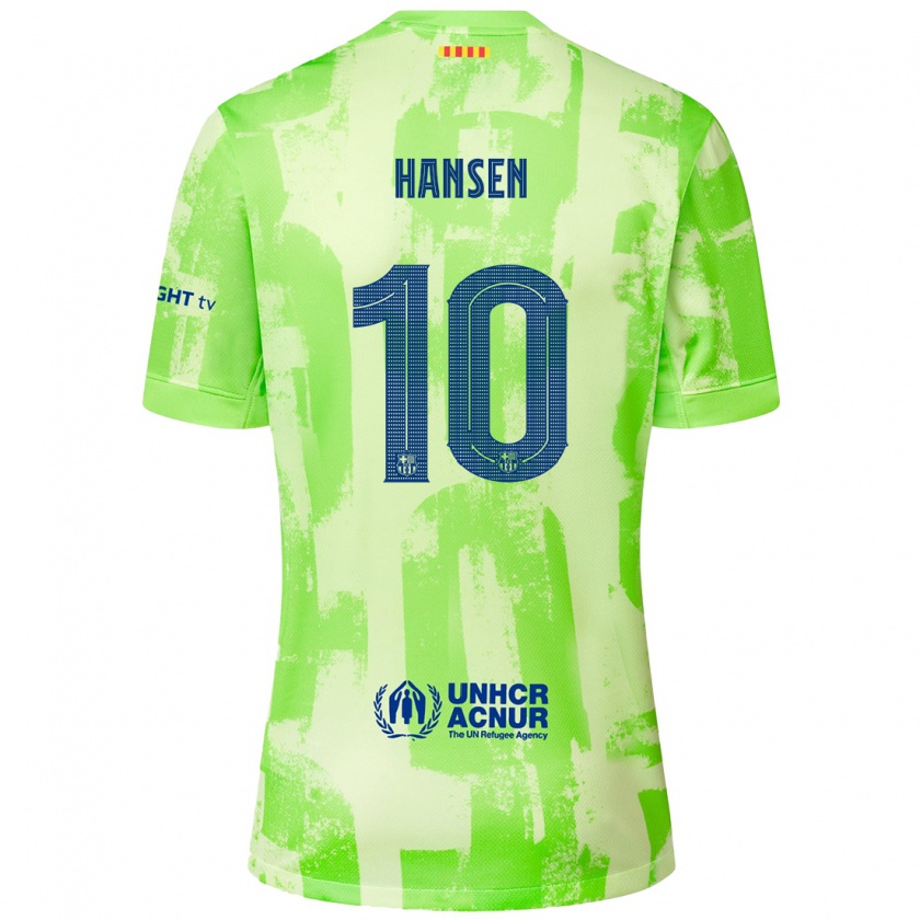 Kandiny Kinderen Caroline Graham Hansen #10 Limoen Thuisshirt Derde Tenue 2024/25 T-Shirt