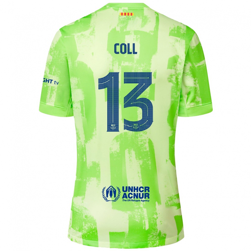 Kandiny Bambino Maglia Cata Coll #13 Lime Kit Gara Third 2024/25 Maglietta