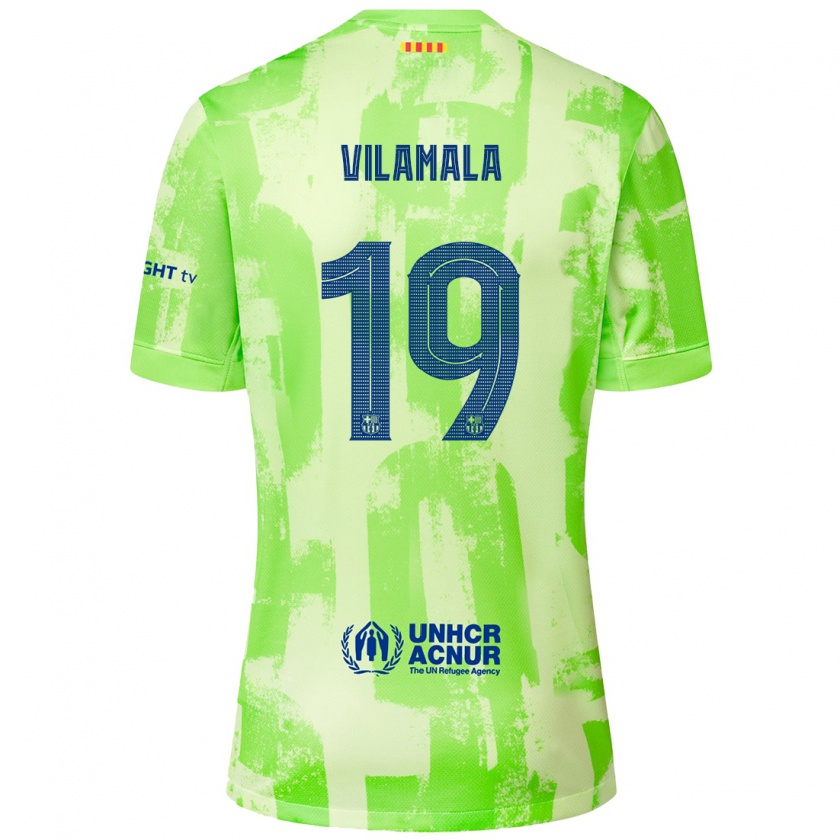 Kandiny Kinderen Bruna Vilamala #19 Limoen Thuisshirt Derde Tenue 2024/25 T-Shirt