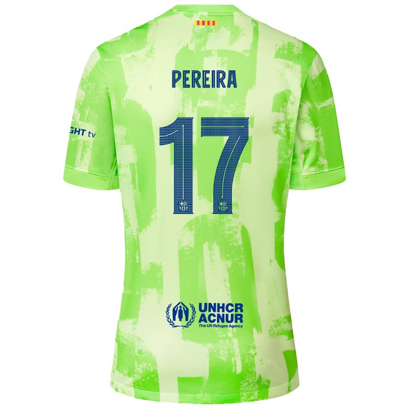 Kandiny Kinder Andrea Pereira #17 Limettengrün Ausweichtrikot Trikot 2024/25 T-Shirt Österreich