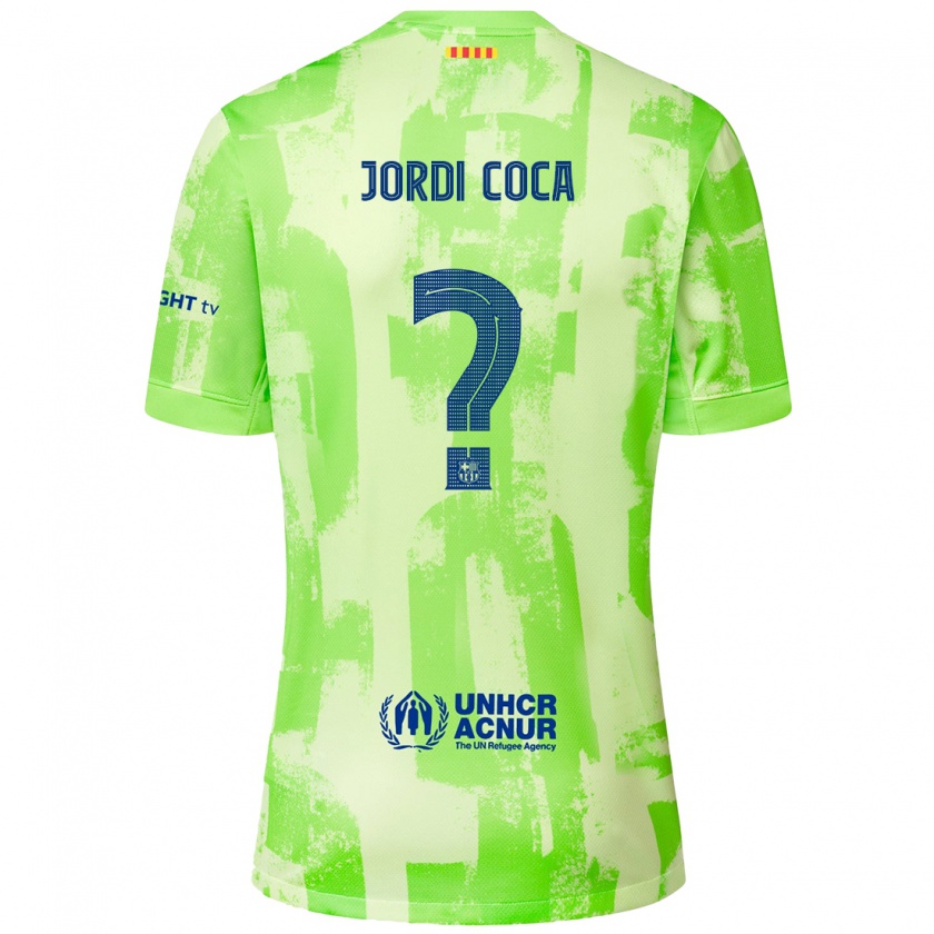 Kandiny Kinderen Jordi Coca #0 Limoen Thuisshirt Derde Tenue 2024/25 T-Shirt