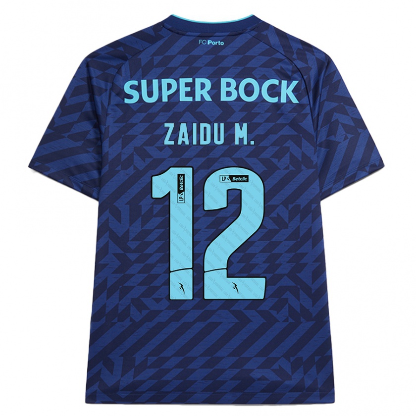 Kandiny Bambino Maglia Zaidu #12 Blu Navy Kit Gara Third 2024/25 Maglietta