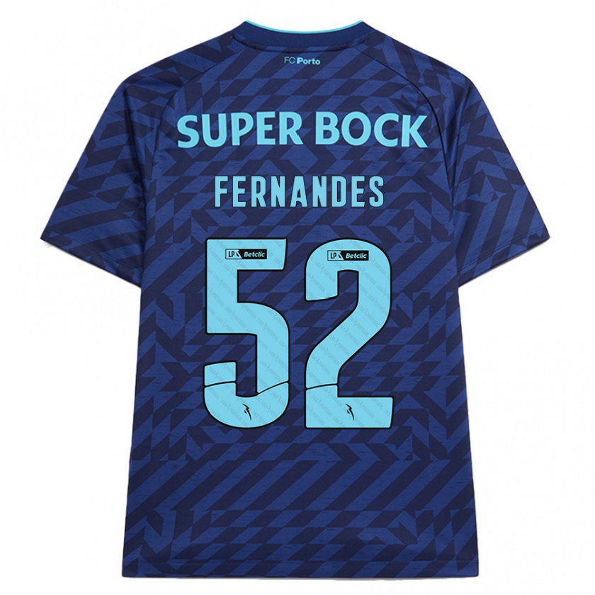 Kandiny Bambino Maglia Martim Fernandes #52 Blu Navy Kit Gara Third 2024/25 Maglietta