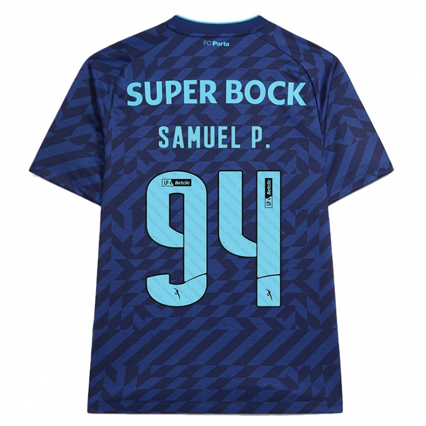 Kandiny Bambino Maglia Samuel Portugal #94 Blu Navy Kit Gara Third 2024/25 Maglietta