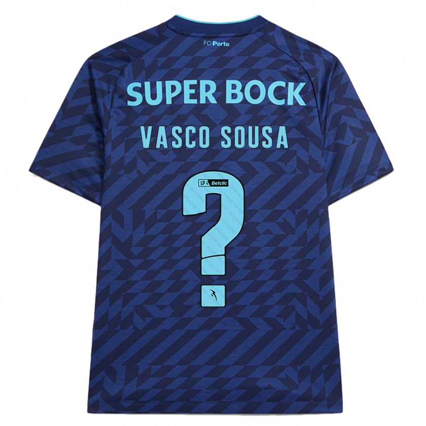 Kandiny Bambino Maglia Vasco Sousa #0 Blu Navy Kit Gara Third 2024/25 Maglietta