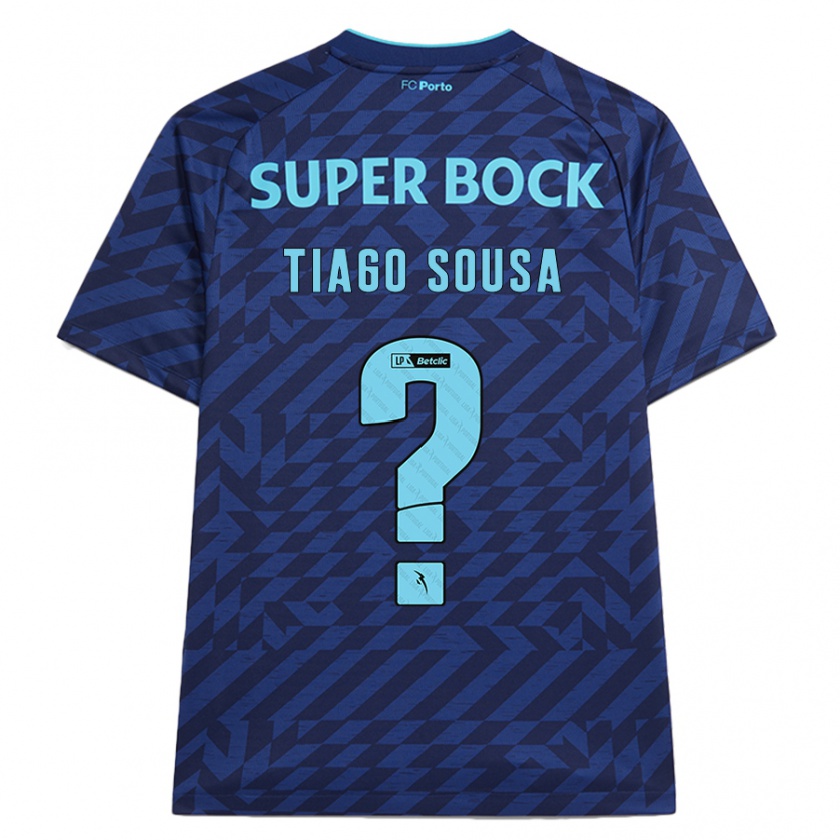 Kandiny Kinderen Tiago Sousa #0 Marineblauw Thuisshirt Derde Tenue 2024/25 T-Shirt