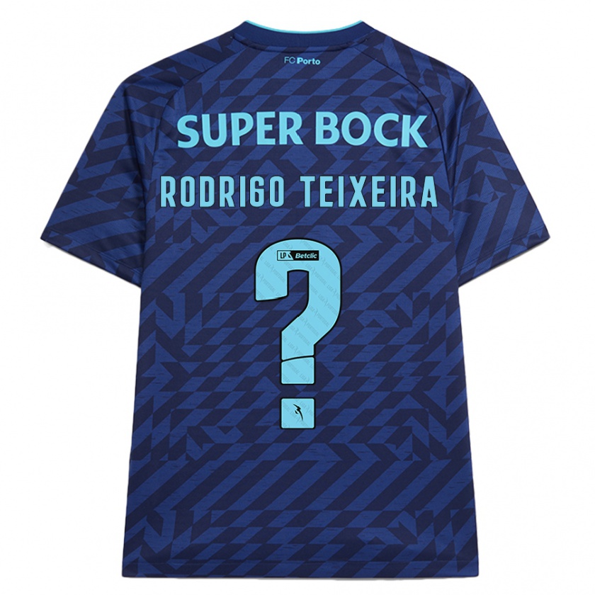 Kandiny Kinderen Rodrigo Teixeira #0 Marineblauw Thuisshirt Derde Tenue 2024/25 T-Shirt