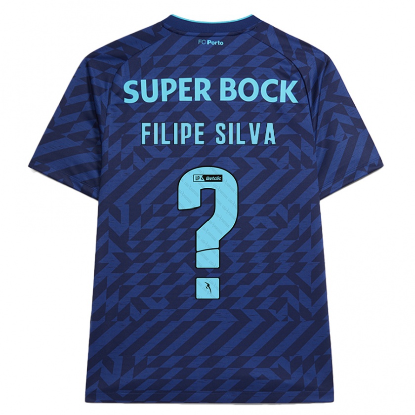 Kandiny Bambino Maglia Filipe Silva #0 Blu Navy Kit Gara Third 2024/25 Maglietta