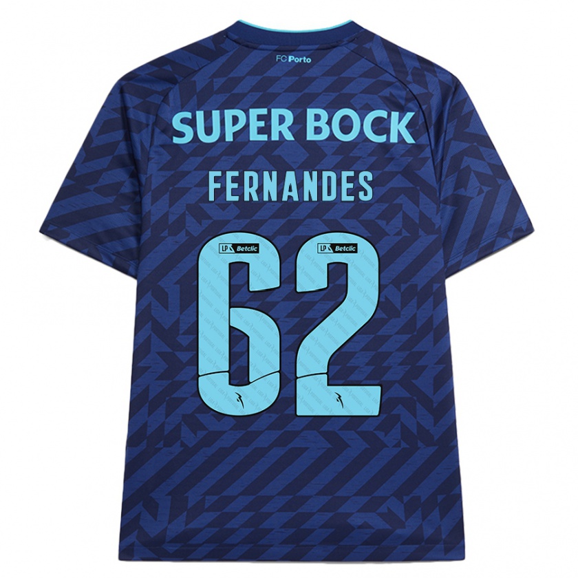 Kandiny Bambino Maglia Rodrigo Fernandes #62 Blu Navy Kit Gara Third 2024/25 Maglietta